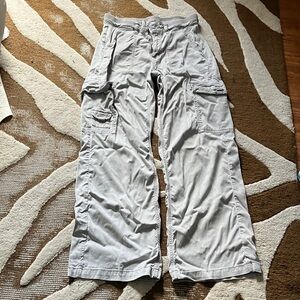 American Eagle Outfitters Light Gray Cargo Pants